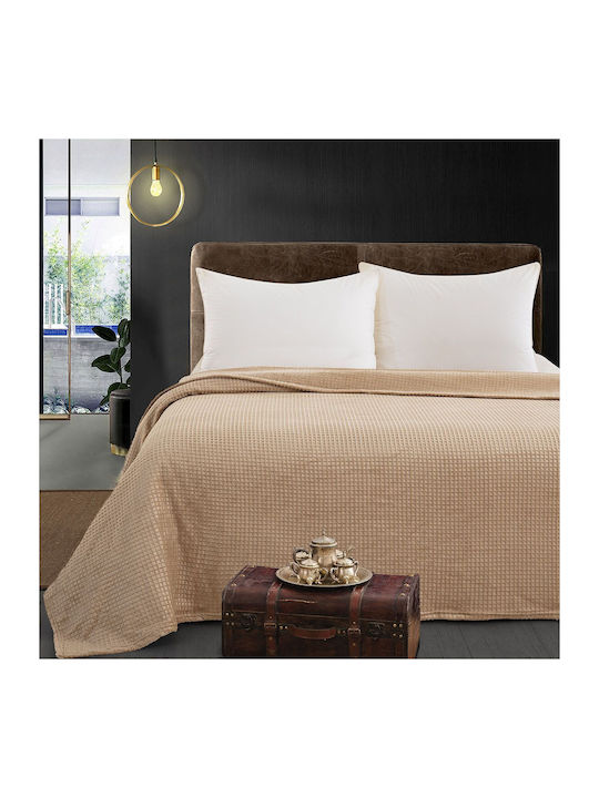 Beauty Home Κουβέρτα Fleece Υπέρδιπλη 220x240εκ. Μπεζ