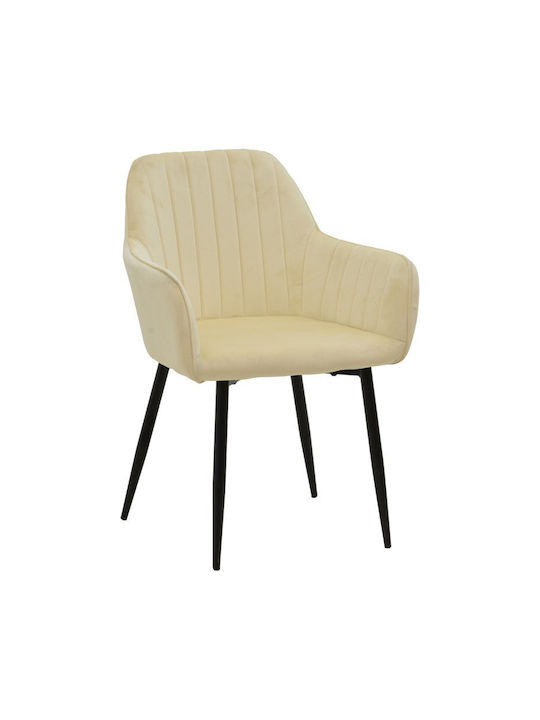 Noor Dining Room Velvet Chair Beige 58x58x86cm ...