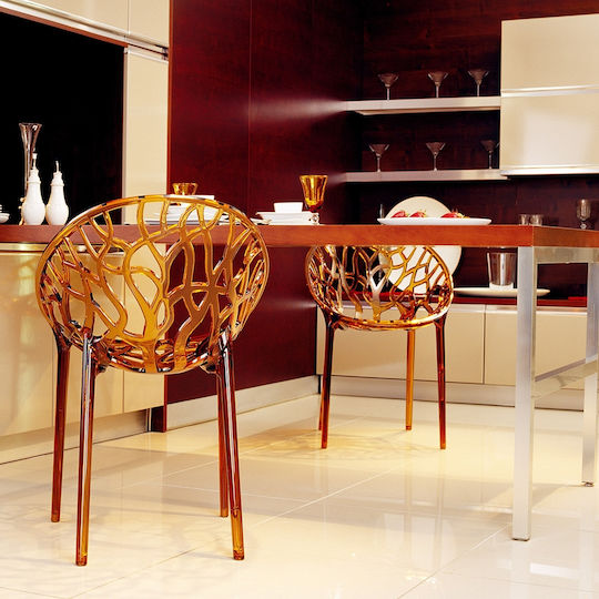 Crystal Столички Трапезария от полипропилен Амбър 4бр 59x60x80бр