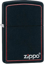 Zippo Klassisches Feuerzeug Flamme in Schwarz F...