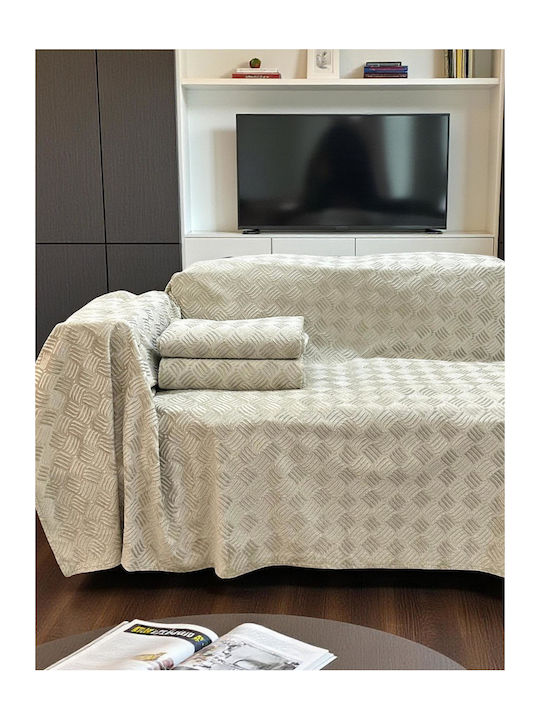 Linea Home Rafles Σετ Ριχτάρια 3τμχ Αμμού