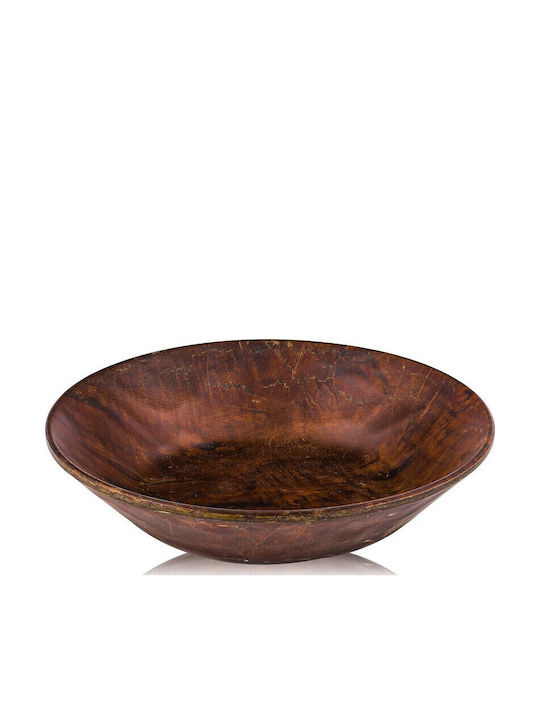 Espiel Hybrid Servierplatte Tief aus Melamin CHESTNUT mit Durchmesser 21cm 6 Stück