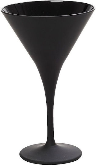 Espiel Maya Set of Cocktail Drinking Glasses made of Glass in Black Colour 250ml 6 Pieces