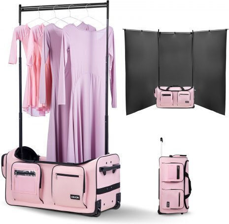 Vevor Sack Voyage Pink with Wheels Fabric