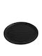Espiel Wavy Matte Plate Shallow made of Melamine Black with Diameter 17cm 6pcs