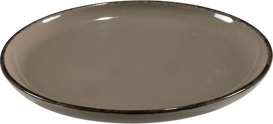 Espiel Tuscany Serving Plate Shallow Ceramic Brown with Diameter 32cm 6 Pieces