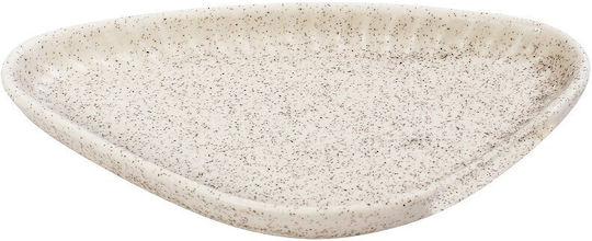 Espiel Sand Plate Shallow Triangle made of Porcelain White 20x11cm 6pcs