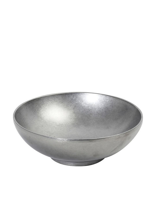 Espiel Snow Πιάτο Βαθύ Inox Ασημί με Διάμετρο 22cm 2τμχ
