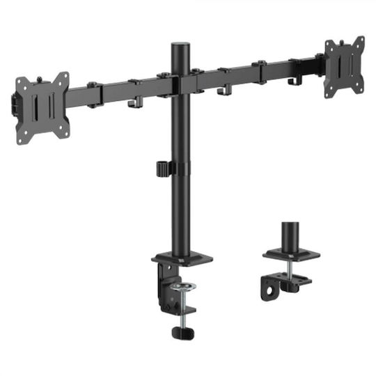 Sbox Стойка за 2 Монитори до 32" с Рамо Черна (LCD-352/2-3)