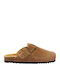 Olivier Men's Slippers with Fur Brown