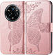 Husă Capac Realme 14 Pro+ 5g Butterfly Roz Roz Auriu
