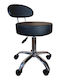 Office Desk Stool with Backrest Tebere Black 35x35x65cm
