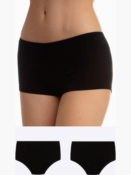 Fimelle Γυναικεία Boxer 2Pack Μαυρο
