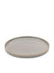 Yuk Plate Shallow made of Porcelain Gray with Diameter 25.5cm 6pcs