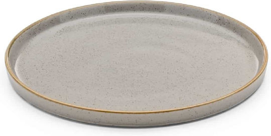 Yuk Teller Untiefe aus Porzellan Gray mit Durchmesser 25.5cm 6Stück