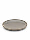 Yuk Plate Shallow made of Porcelain Gray 23cm 6pcs