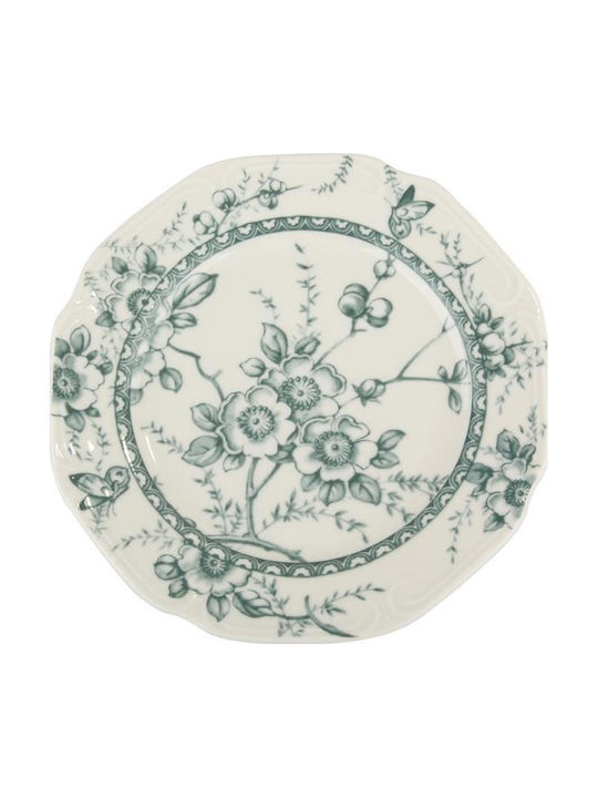 Oriana Ferelli Plate Desert made of Porcelain Green with Diameter 20cm 6pcs