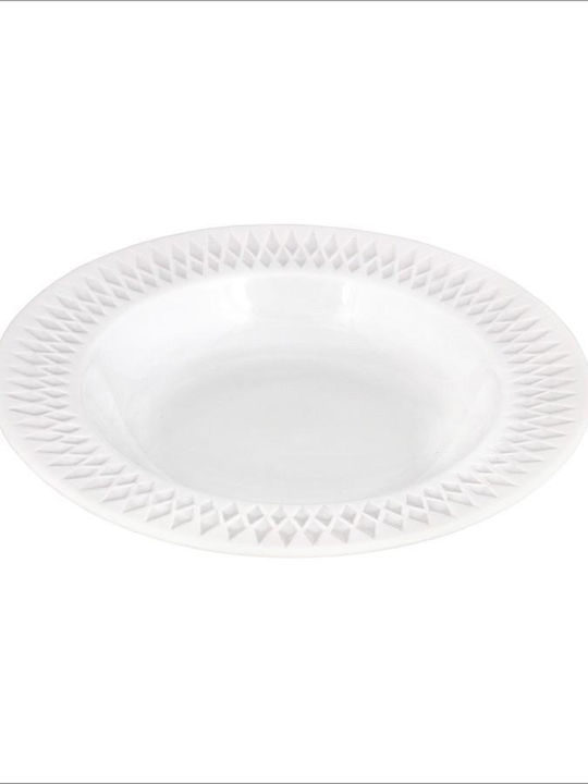 Oriana Ferelli Πιάτο Βαθύ Λευκό 23cm 6τμχ