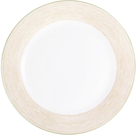 Oriana Ferelli Teller Untiefe aus Porzellan Beige mit Durchmesser 24cm 6Stück