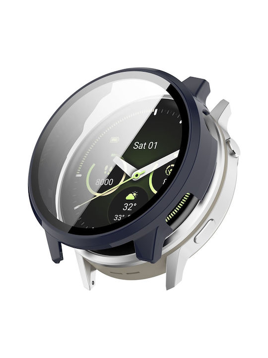 2 1 Husă + Sticlă Garmin Venu 4 45mm Albastră