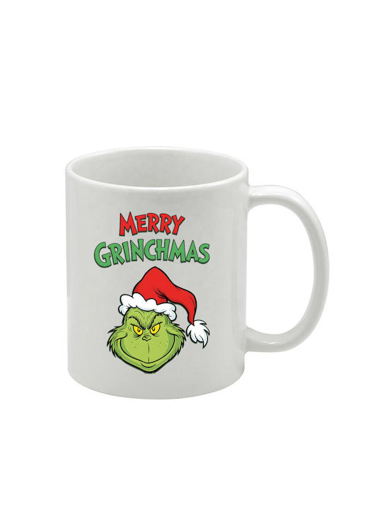 Λευκή Κούπα Χριστουγεννιάτικη Grinch
