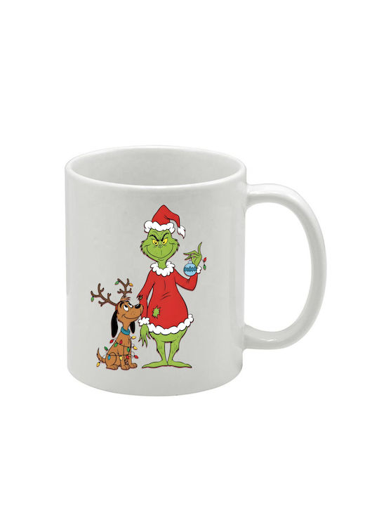 Λευκή Κούπα Χριστουγεννιάτικη Grinch