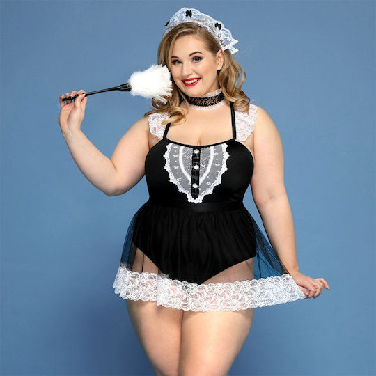 Sexy Στολή Υπηρέτριας Plus Size Δαντέλα