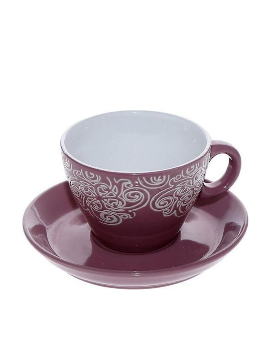 Espiel Vienna Jumbo Tasse Cappuccino Keramik Rot
