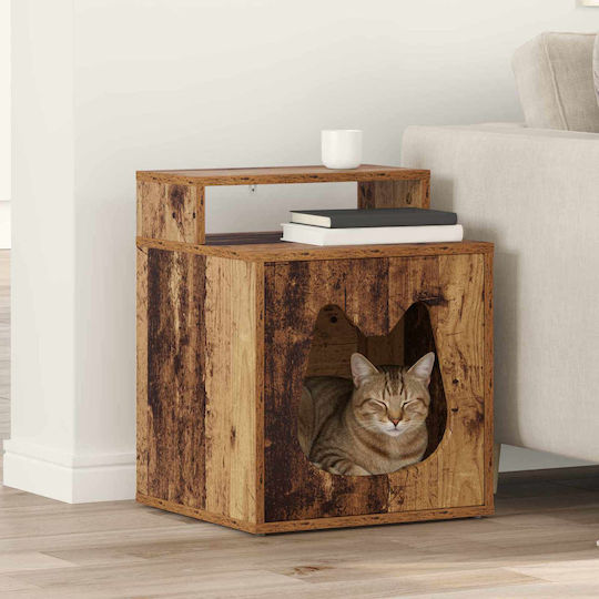 vidaXL Katzenbett Altes Holz 42,5 X 40 X 52,5 cm Bearbeitetes Holz