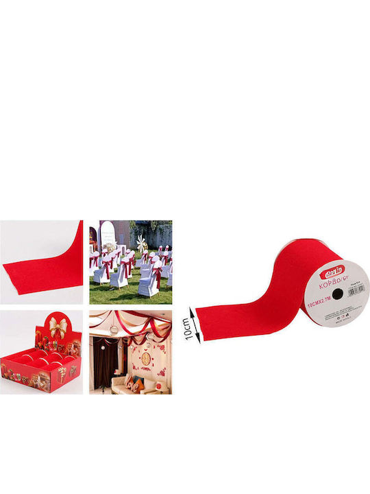 Rot Velours Farbband 10cm x 2,7m – 1 Stück