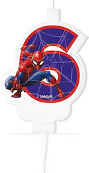 Procos Geburtstagskerzen Spiderman Nummer 6