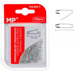 Mp Safety Pins Pa358-1 Metal 19mm Silver 100pcs