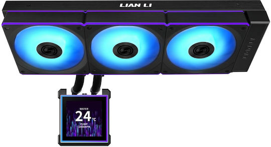 Lian Li HydroShift II Water Cooling AIO CPU with 3 120mm Fans and RGB Lighting