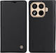 Yikatu Book Synthetic Leather / Silicone Black (Xiaomi 15T Pro)