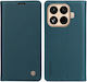 Yikatu Book Synthetic Leather / Silicone Green (Xiaomi 15T Pro)