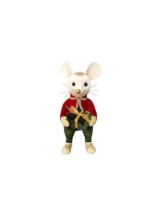 Xmas Royal Mouse Man A Ball Foam Velvet Multicoloured 10x14x26cm 6 Pieces