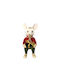 Xmas Royal Mouse Man A Ball Foam Velvet Multicoloured 10x14x26cm 6 Pieces