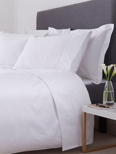Sheet 190x280cm 70% Cotton-30% Polyester 200tc Polycotton Premium Line Set 6 Pieces White Fabric 70% Cotton-30% Polyester Oem 5201847003185