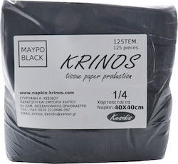 Krinos Hart 1/4 Luxury 2-Ply 40x40cm Șervețele Negre 125 Bucăți Krinos Hart 1/4 Luxury 2-Ply 40x40cm Șervețele Negre 125 Bucăți