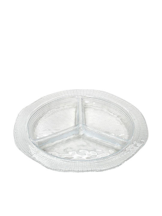 Espiel Infinity Γυάλινη Ορντεβιέρα 3 Θέσεων Διάφανη Ø27xY3cm Π27xΜ27xΥ3cm