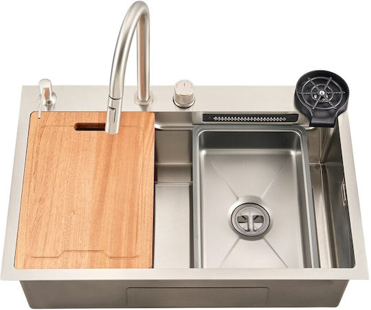 Hydra Επικαθήμενος Inox Σατινέ Μ80xΠ50cm Ασημί Hydra Επικαθήμενος Inox Σατινέ Μ80xΠ50cm Ασημί