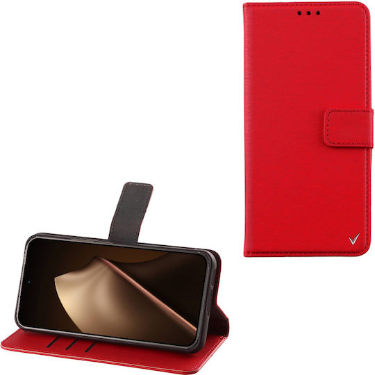 Volte-Tel Buchen Sie Synthetisches Leder / Silikon Rot (Xiaomi 15T Pro)
