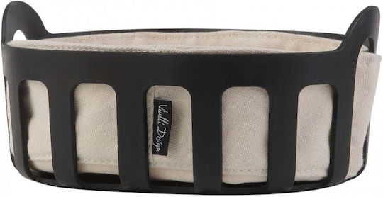 Vialli Design Livio Καλάθι Ψωμιού Υφασμάτινο Μαύρο