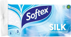 Softex Χαρτί Υγείας 3 Φύλλων 8 Συσκευασίες (95gr/Ρολό)