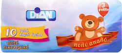 Dian Toilettenpapier 3 Lagen 10 Packungen (95gr/Rolle)
