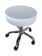Wheeled White Stool