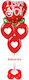 Set of 3 Balloons Foil Hearts You