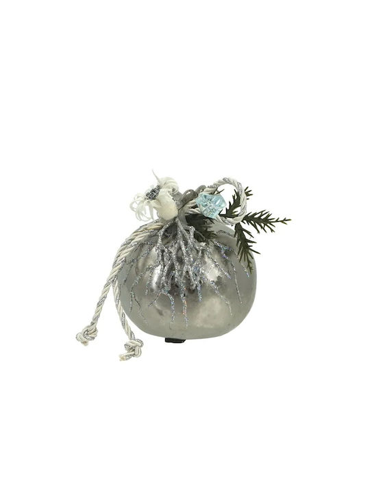 Marhome Tabletop Lucky Charm Pomegranate Silver Ceramic 6.5x6.5cm 1pcs