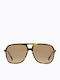 Carolina Lemke Men's Sunglasses with Brown Tartaruga Plastic Frame and Brown Lens 501095
