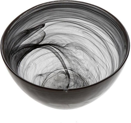Espiel Atlas Servierschüssel Rund Glas Schwarz mit Durchmesser 15cm